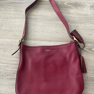 Burgundy Coach Crossbody Purse-large